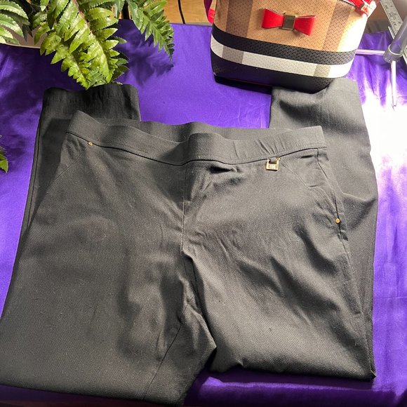 📌Rafaella Comfort Straight Leg Stretch Viscose Pull On Pants - Picture 2 of 13